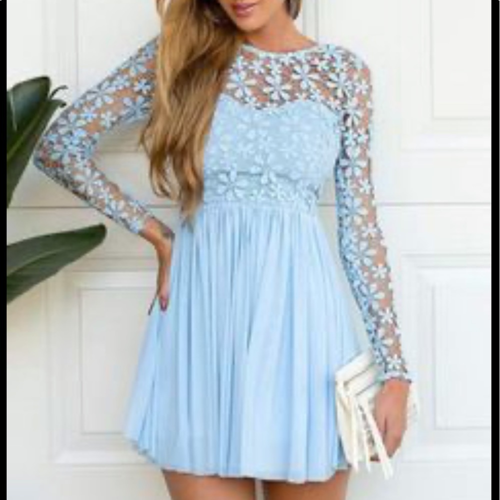 Lace Long Sleeve Dress